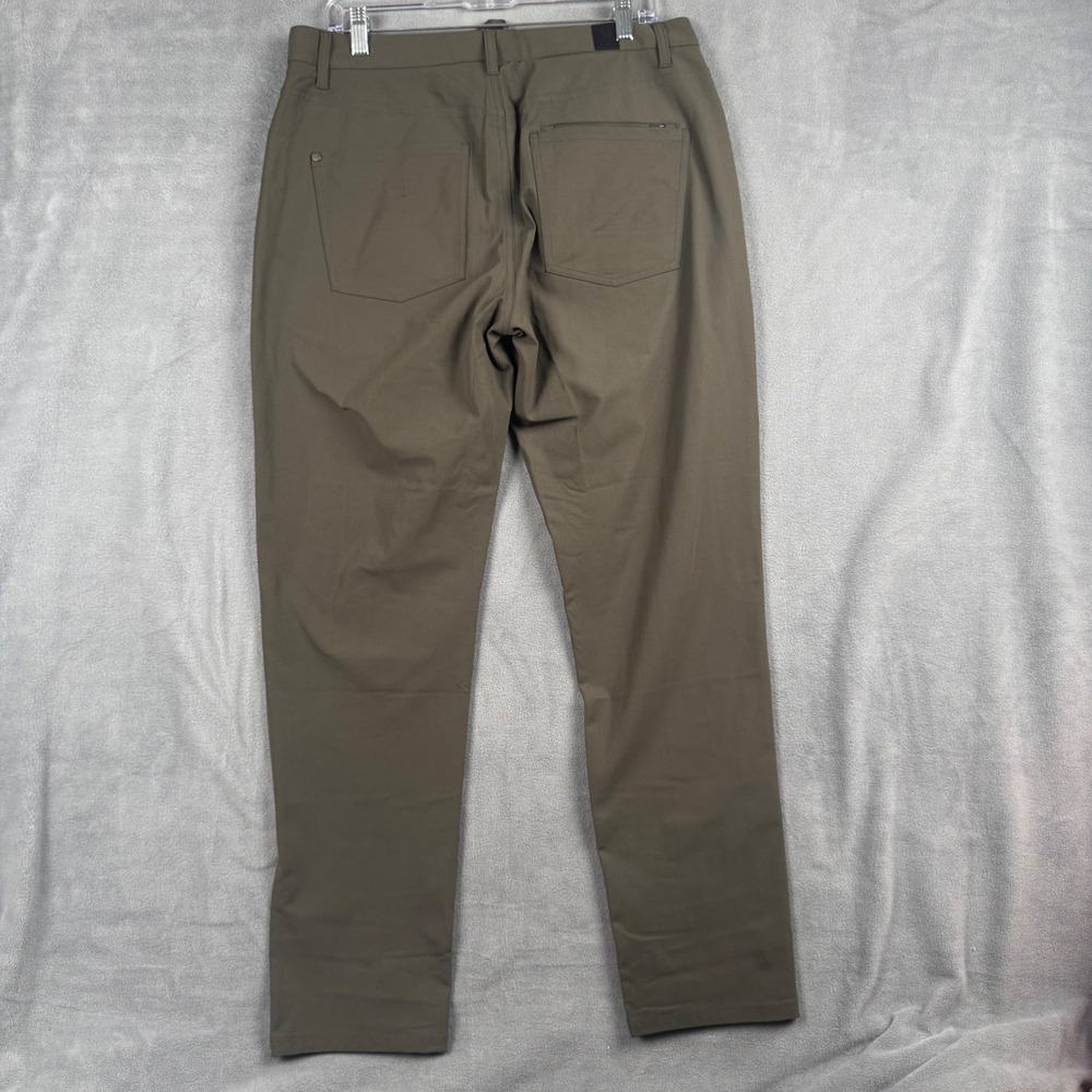 Vuori Mens Meta Pant Dark Olive Green Technical Stretch 5-Pocket Trousers 33x30 - Picture 10 of 11